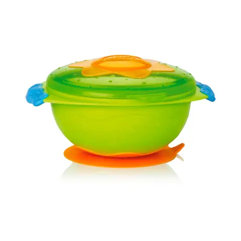 Фото Миска на присоске с крышкой Nuby