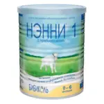 Молочная смесь Нэнни 1 с пребиотиками на основе козьего молока 400 гр. 0-6 мес.