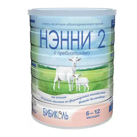 Фото Молочная смесь Нэнни 2 с пребиотиками на основе козьего молока 800 гр. 6-12 мес.