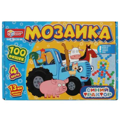 Фото Мозаика пластиковая Умные игры Синий трактор 100 фишек