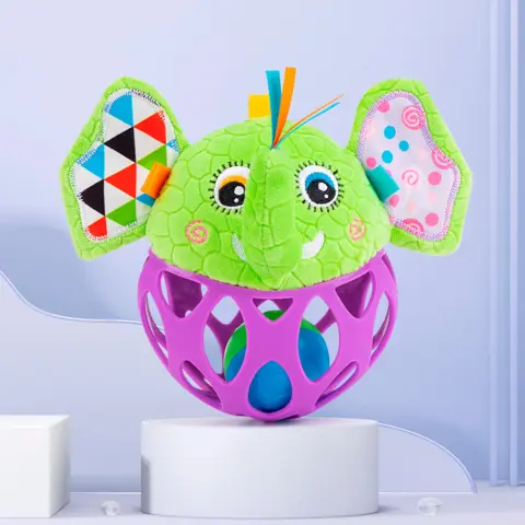 Фото Мягкая игрушка погремушка Jolly Baby Слоненок