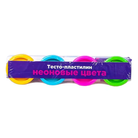 Фото Набор для лепки Genio kids Тесто-пластилин Неоновые цвета