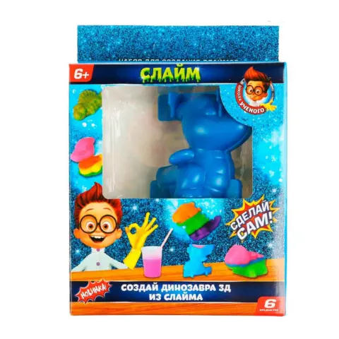 Фото Набор для опытов Создай 3D динозавра из слайма Играем вместе