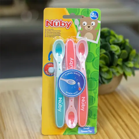 Фото Набор ложек Nuby Hot Safe 3шт, 3+ мес.