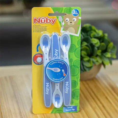 Фото Набор ложек Nuby Hot Safe 3шт, 3+ мес.