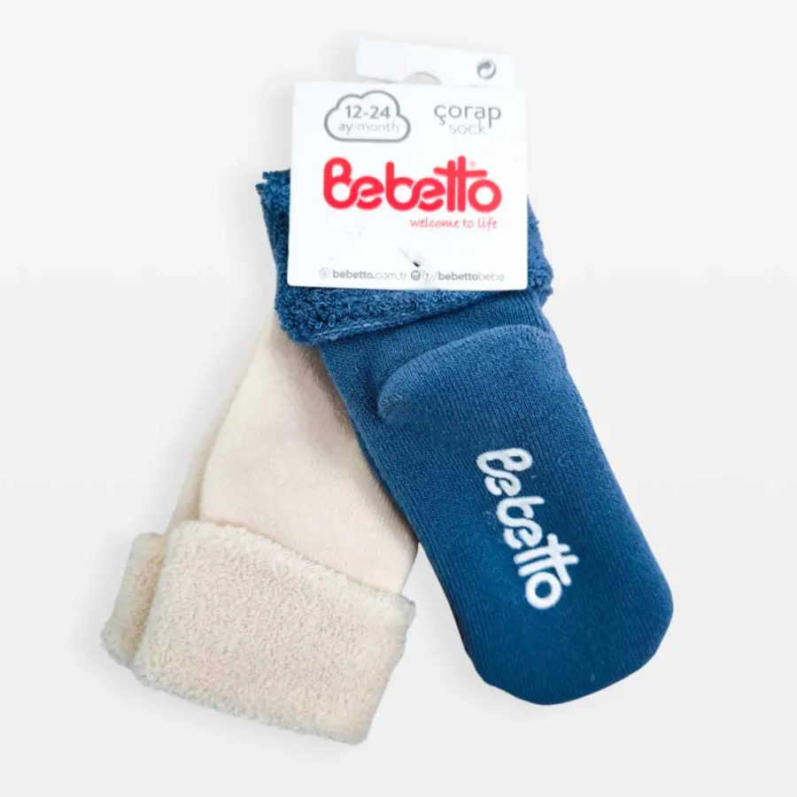 Набор носков Bebetto 2 пары Синий, Бежевый — 2