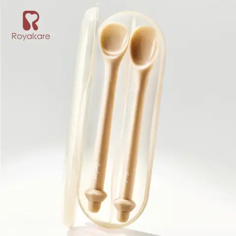 Фото Набор силиконовых ложек Royalcare 0+ мес Бежевый