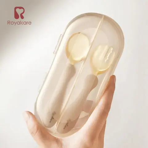 Фото Набор столовых приборов Royalcare гибкая ложечка + вилочка 6+ мес