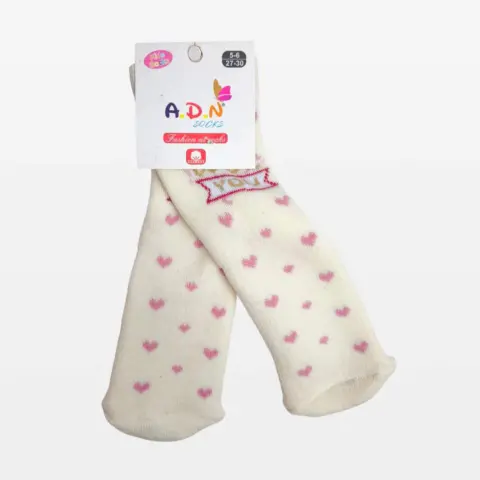 Фото Носки A.D.N Socks В розовое сердечко Бежевый