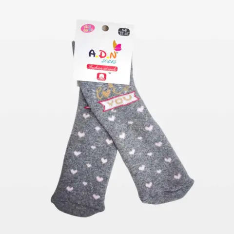 Фото Носки A.D.N Socks В розовое сердечко Серый