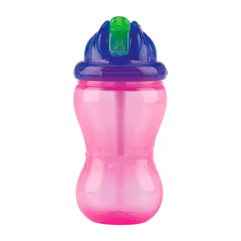 Фото Nuby Детский поильник непролевайка с трубочкой Flip-it Straw 12+ мес