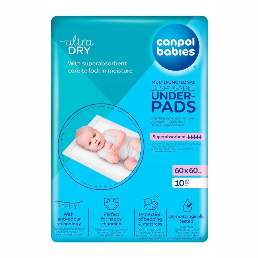 Одноразовые гигиенические пеленки Canpol Babies 60*60 см 10 шт — 2