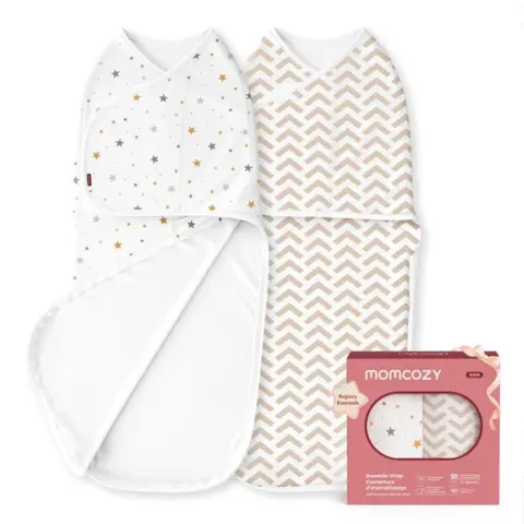 Фото Пеленка кокон Momcozy Swaddle wraps 0-3 мес Geometric&Stars