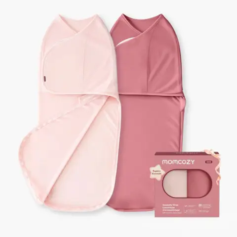 Фото Пеленка кокон Momcozy Swaddle wraps 0-3 мес Pink
