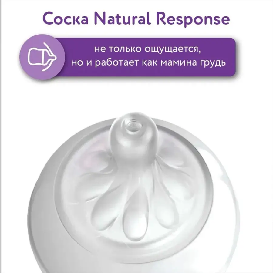 Пластиковая бутылочка Philips Avent Natural Response 125 мл. 0+ мес 2 шт SCY900/02 — 6