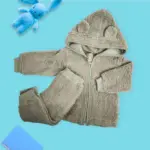 Плюшевый комплект 2ка flexi толстовка с капюшоном + штаны Зеленый — 2