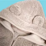 Плюшевый комплект 2ка flexi толстовка с капюшоном + штаны Бежевый — 4