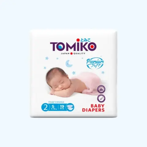 Фото Подгузники Tomiko Premium 2 S (4-6 кг) 19 шт