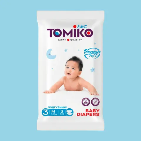 Фото Подгузники Tomiko Premium 3 M (5-10 кг) 3 шт