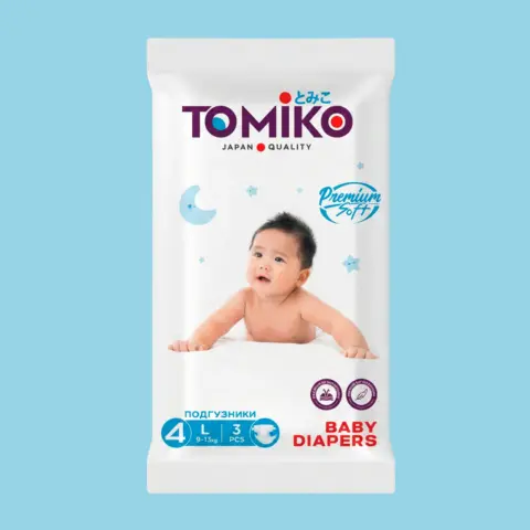 Фото Подгузники Tomiko Premium 4 L (9-13 кг) 3 шт