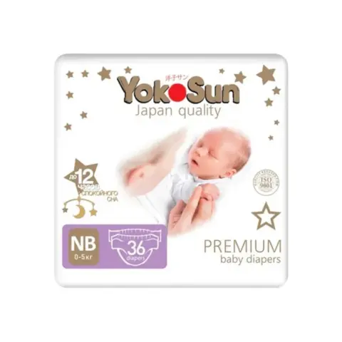 Фото Подгузники YokoSun Premium NB (0-5 кг) 36 шт