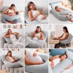 Подушка для беременных и кормящих мам Momcozy U-образная, 70*145 см — 2