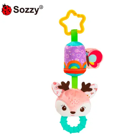 Фото Подвесная игрушка погремушка Sozzy Deer Розовый