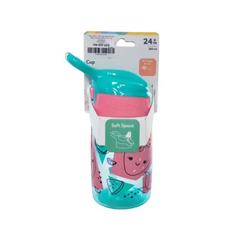 Фото Поильник Nuby мягким носиком Flip-it ягодки 360 мл 6+ мес