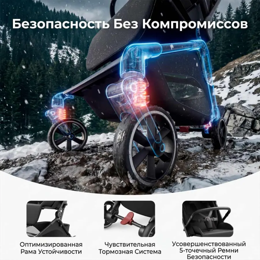 Прогулочная коляска Momcozy ST003 Lightweight Baby Stroller — 2
