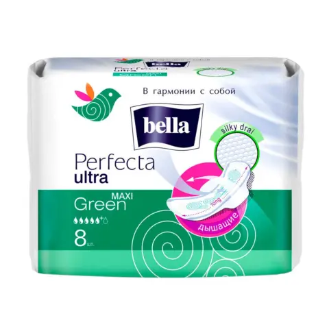 Фото Прокладки Bella Perfecta Ultra Maxi Green 5 кап 8 шт