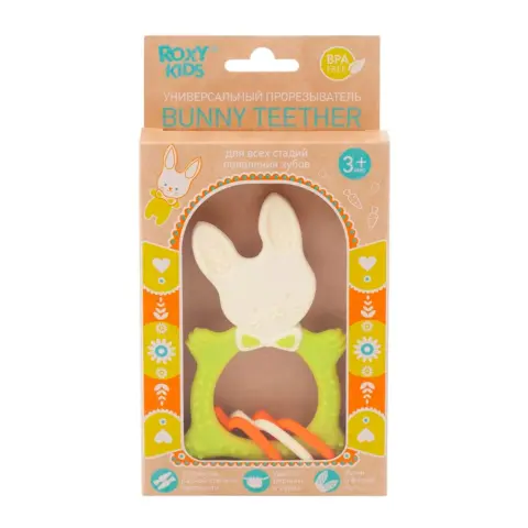 Фото Прорезыватель ROXY-KIDS Bunny teether 3+ мес
