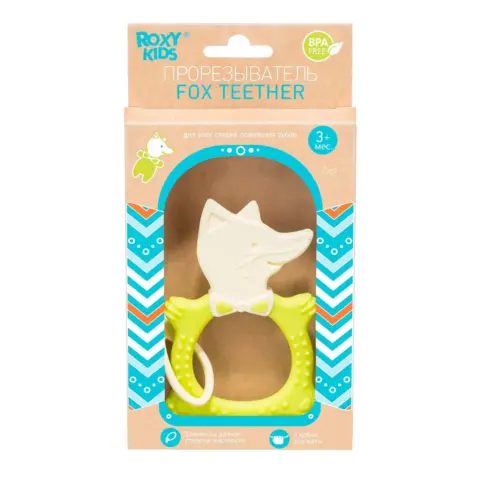 Фото Прорезыватель ROXY-KIDS Fox teether 3+ мес