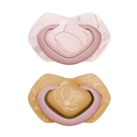 Фото Пустышка Canpol Babies Light touch Gold силиконовая 0-6 мес 2 шт