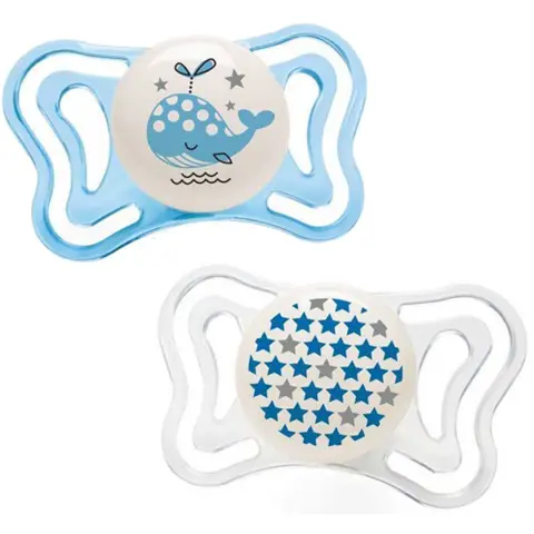 Фото Пустышка Chicco PhysioForma Light 2-6 мес кит и звездочка 2 шт