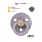 Пустышка латексная BIBS Colour Symmetrical Fossil Grey 0+ мес — 2