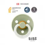 Пустышка латексная ночная BIBS Colour Glow Anatomical - Sage 0+ мес — 2
