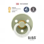 Пустышка латексная ночная BIBS Colour Glow Symmetrical - Sage 6+ мес — 2