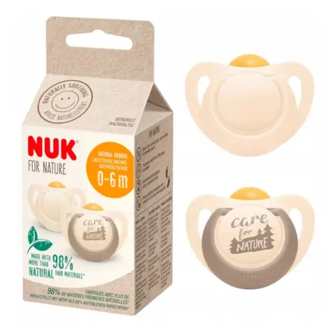 Фото Пустышка NUK For Nature 0-6 мес 2 шт core for nature
