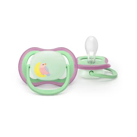 Фото Пустышка Philips Avent Air Nighttime 6-18 мес 2 шт SCFSCF376/29