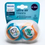 Пустышка Philips Avent Ultra Air Happy Пингвин и черепаха 2шт. 6-18мес. SCF080/07 — 2