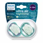 Пустышка Philips Avent Ultra air nighttime луна звезда 6-18 мес 2 шт — 2