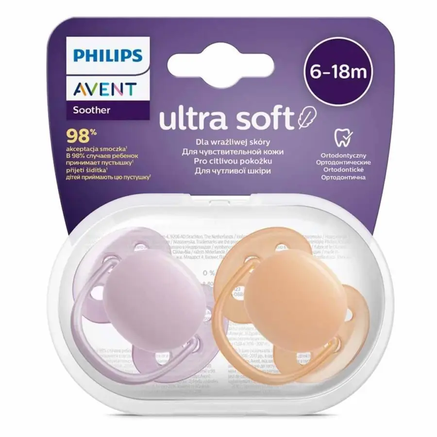 Пустышка Philips Avent Ultra soft 6-18 мес 2 шт — 2