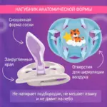 Пустышка ROXY-KIDS тигрята 0-6 мес 2 шт — 2