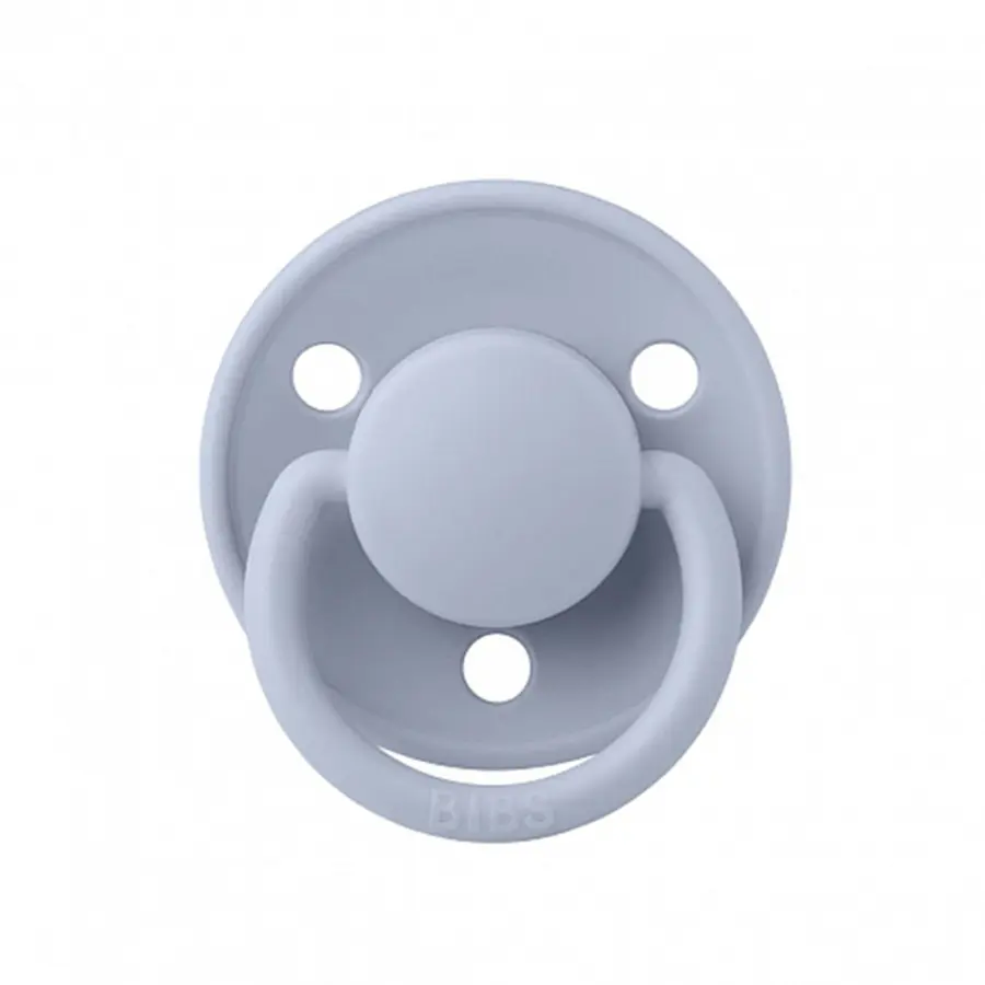Пустышка силиконовая BIBS De Lux - Dusty Blue 0+ мес — 2