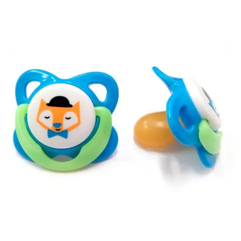 Фото Пустышка Tommee Tippee 2 glow in the dark soothers 6-12мес. лиса 2 шт.
