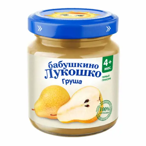 Фото Пюре Бабушкино лукошко груша 100 гр 4+ мес
