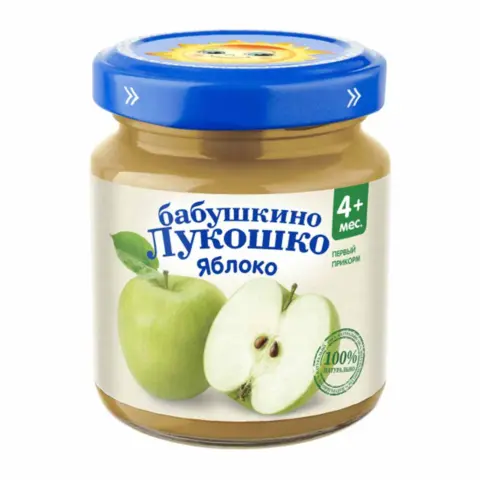 Фото Пюре Бабушкино лукошко яблоко 100 гр 4+мес