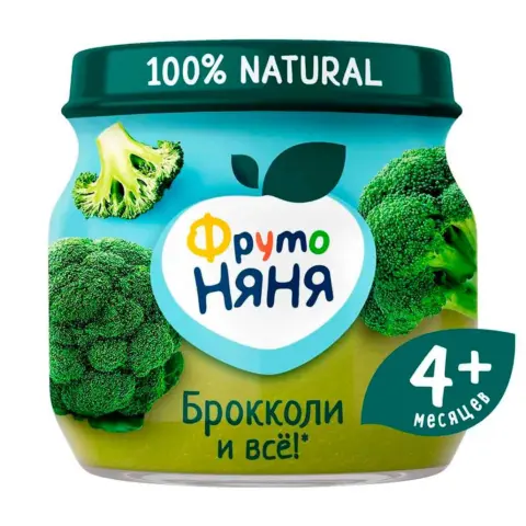 Фото Пюре ФрутоНяня брокколи 80г 4+ мес