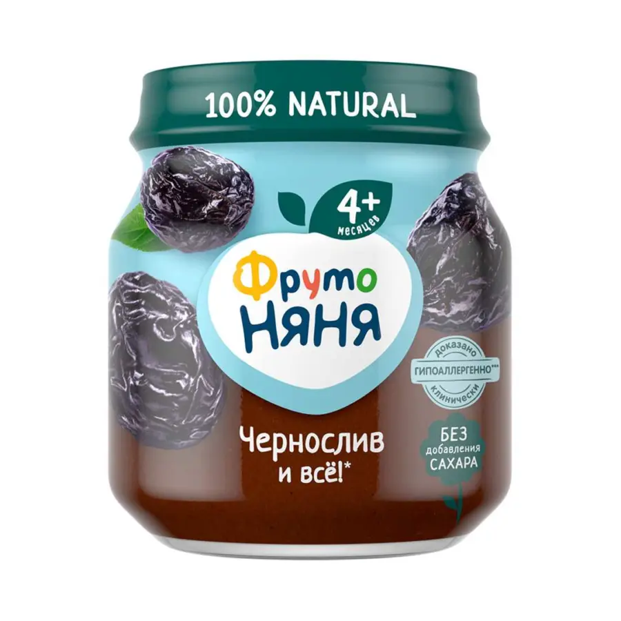 Пюре ФрутоНяня чернослив 100 гр 4+ месяцев — 2