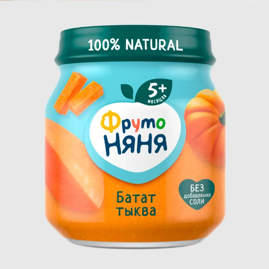 Пюре ФрутоНяня из батата и тыквы, 110 г, с 5+ мес — 4
